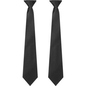 Mens Clip On Ties Pre Tied Solid Color Neckties 20 Inch Office Uniform
